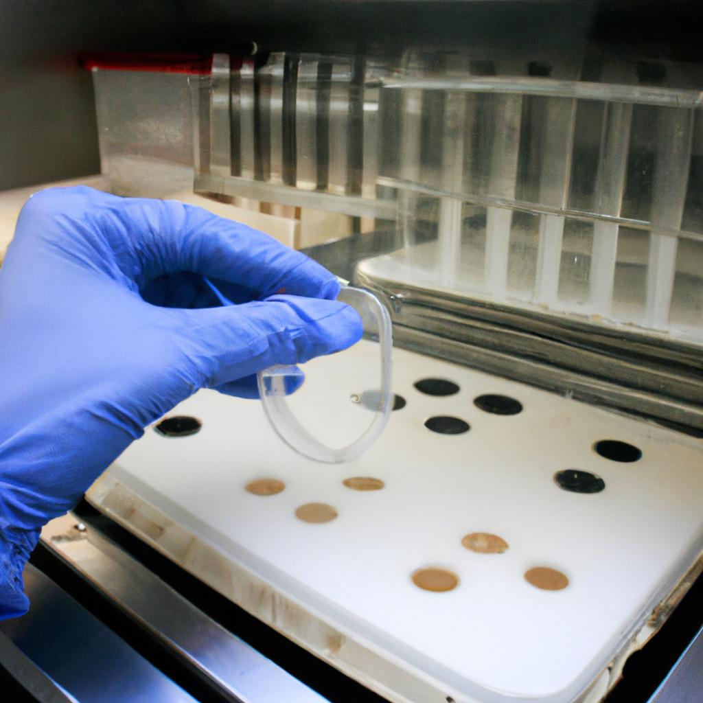 Person conducting veterinary enzyme assays